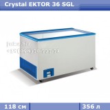 Морозильний лар з прямим склом Crystal ЕКТОР 36 SGL